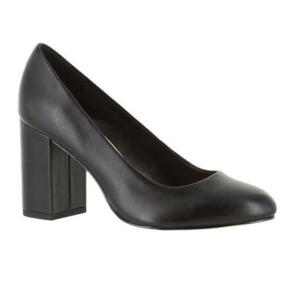 Bella Vita Shoes - Bella Vita Nara Block Heel Pump Almond Toe Classic Black Size 11 Medium Width